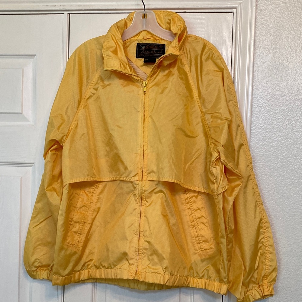 Eddie Bauer Yellow Windbreaker Jacket